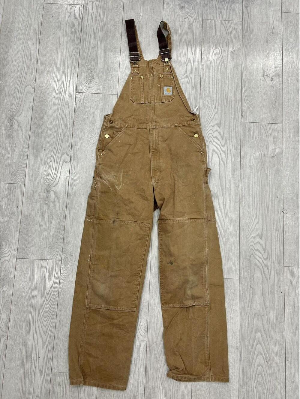 Vintage Carhartt Overalls pants jacket 34x34